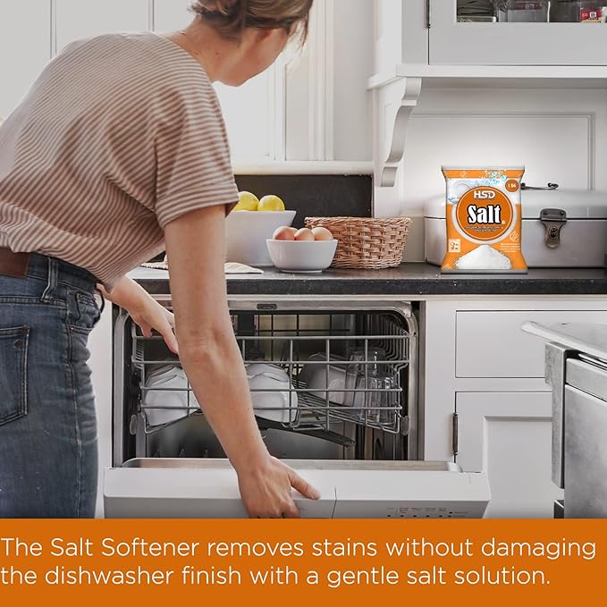 1kg Dishwasher Salt, Powerful Cleaning Dishwasher Salt, softener salt, Best For Laundry Kitchen Dish Washing, Compatible to All Water Softner Machines, Premium Food Grade 100% Genuine British Salt (4)