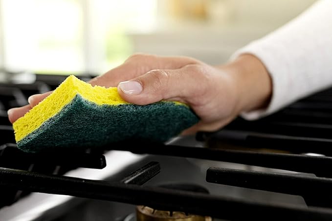 Scotch-Brite Heavy Duty Scrub Sponges, Sponges for Cleaning Kitchen and Household, Heavy Duty Sponges Safe for Non-Coated Cookware, 36 Scrubbing Sponges (Pack of 2)