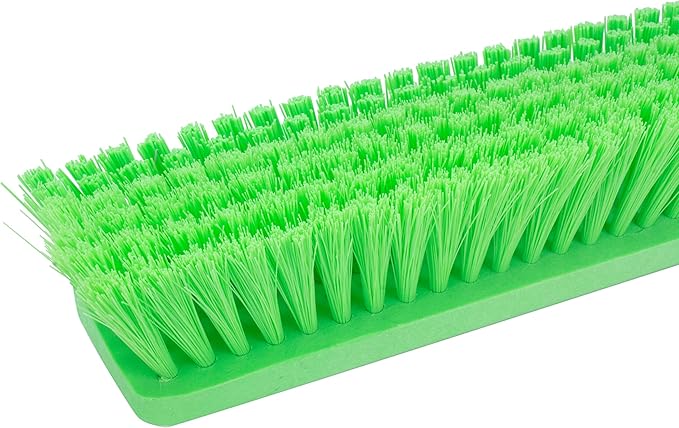 SPARTA 41891EC75 Omni Sweep Plastic Push Broom Head, Heavy Duty, Industrial Broom With Color Code System For Outdoor, Indoor, Garage, Concrete, Patio, Kitchen, Bathroom, 24 Inches, Lime