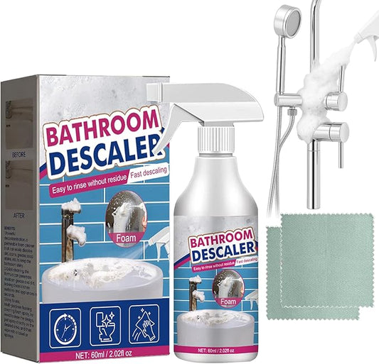 Bathroom Descaler Foam Cleaner Spray, All Purpose Foam Cleaner Spray Bathroom Descaler Cleane Stubborn Stains For Glass Shower Doors Sprayer - Restore Original Luster (1)