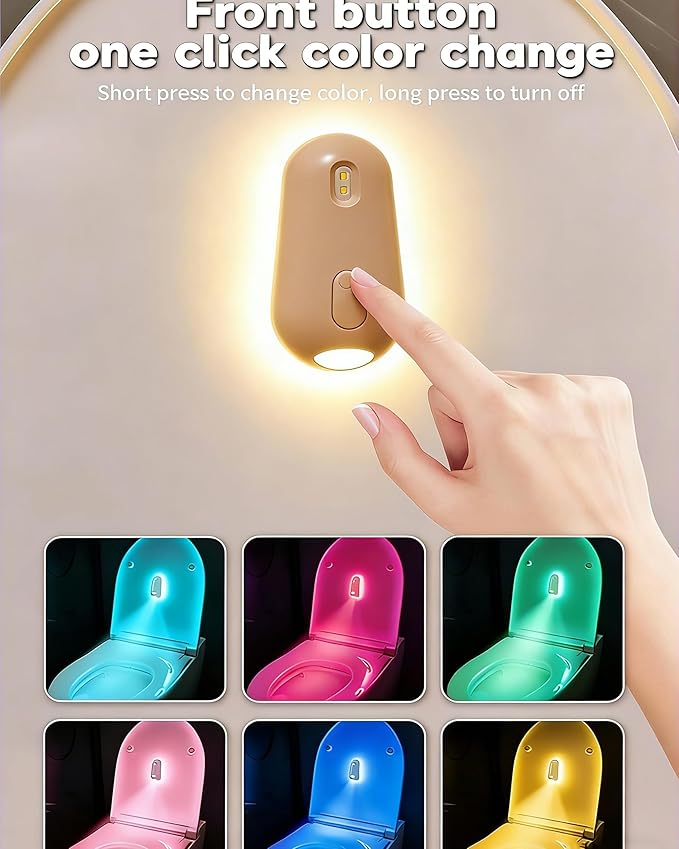 Self Cleaning UV Toilet Sanitizer and Night Light, Waterproof Deodorizing Toilet Cleaning Light, Motion-Activated, No Residue, No Odor, Reduces Bacterial Exposure and Preventing Nighttime Falls (1Pcs)