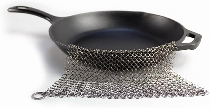 The Ringer - The Original Stainless Steel Cast Iron Cleaner, Patented XL 8x6 Inch Design
