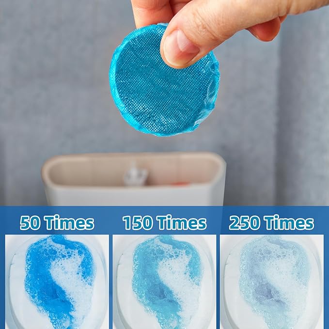 G · PEH Automatic Toilet Bowl Cleaners Tablets 108 Pack, Long Lasting Toilet Cleaner Tablets Blue Toilet Tank Cleaner Tablets for Deodorizing & Descaling for Bathroom