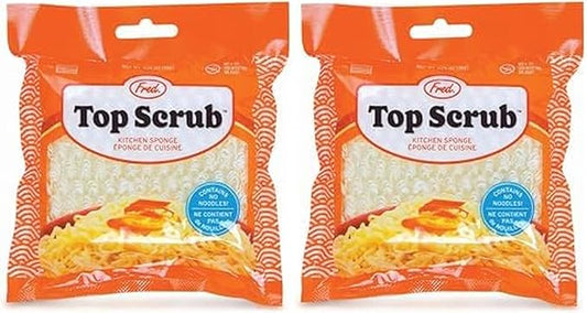 Genuine Fred Top Scrub - Ramen Sponge, Multicolored (Pack of 2)