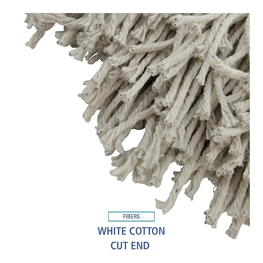 Boardwalk BWK232C 32 oz. Cotton Fiber Premium Standard Head - White (12/Carton)