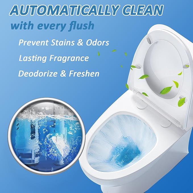 Toilet Bowl Cleaner, Toilet Bowl Cleaner Tablets 20 Pack - Long-Lasting Automatic Toilet Bowl Cleaning, Toilet Tank Cleaner Tablets for Bathroom