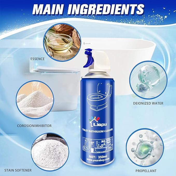 Powerful Toilet Bowl Cleaner – Rapid Stain Remover, Eliminates Limescale & Odors, Fresh Mint Scent, Eco-Friendly Formula, Safe for Pipes & Septic Tanks (2)