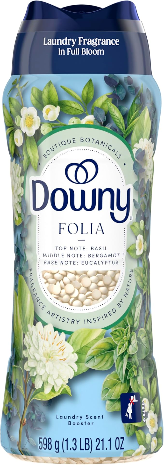 Downy Boutique Botanicals In Wash Laundry Scent Booster Beads, FOLIA Scent, 21.1 oz, Boutique Fragrances inspired by the Artistry of Nature