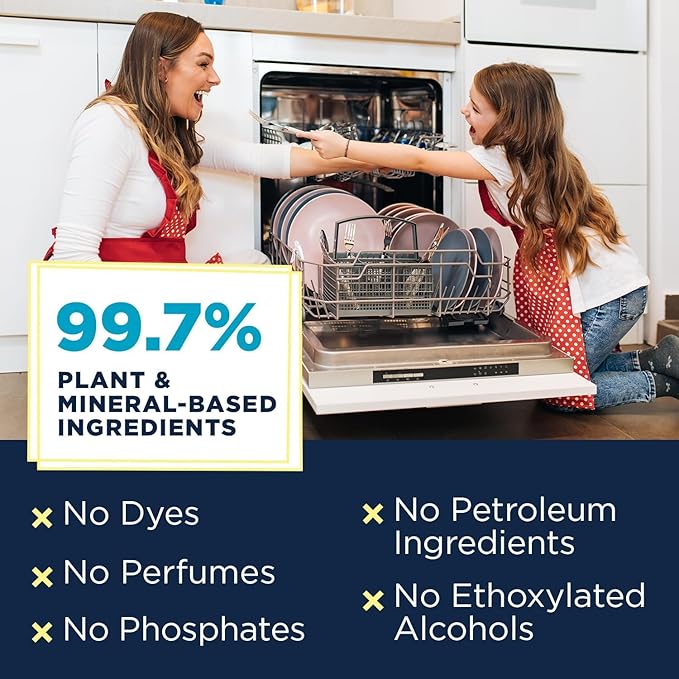 Nature Clean Dishwasher Rinse Aid Liquid, Non Toxic Natural Formula, Spot Free Shine for Glasses & Dishes, Hard Water Stain Remover, Dishwasher Drying Agent, 8 oz/250 ml Pack of 3