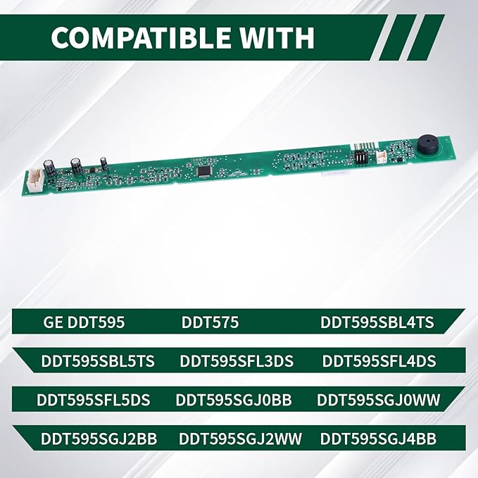 WD21X31910 Dishwasher User Interface Control Board Compatible with GE dishwasher models parts WD21X10499, WD21X10502, WD21X10503, AP7204355