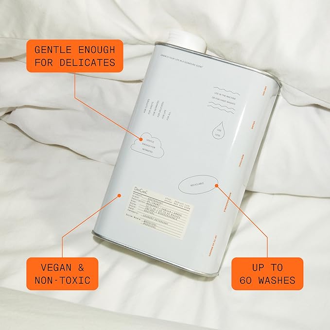 DedCool Liquid Laundry Detergent in 05 Spring | Luxurious Scent | Stain-Removing Formula | Infused with Natural Essential Oils | Non-Toxic | Up to 60 Washes | 32 fl oz