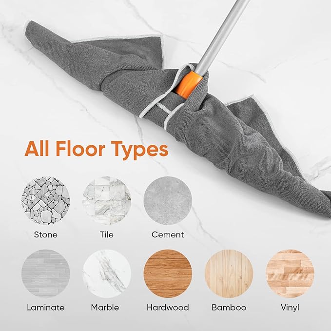 Superio Microfiber Squeegee Mopping Towel Extra Large Miracle Cloth 20 x 30 Streak Free Microfiber Floor Cloth-Rag for Cleaning House, Kitchen, Bathroom-Scratch Free, 8 Pack