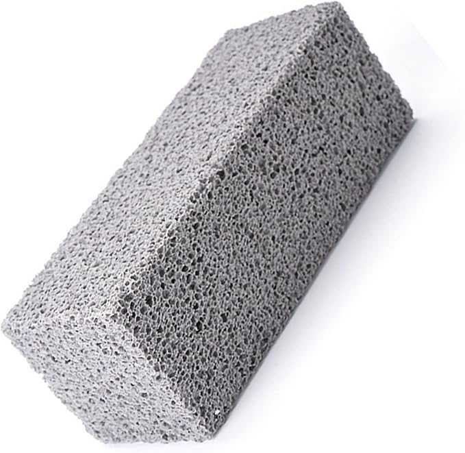 Tnfeeon Natural Stone Toilet Cleaner, Odorless Gray Pumice Brush, Sturdy Grip Tool for Effective Removal in Bathroom and Kitchen