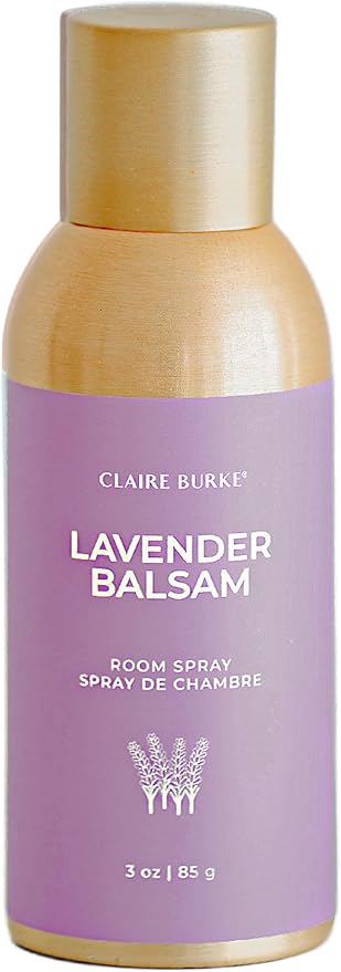 Claire Burke Lavender Balsam Scent Room Spray, 3 oz - Fresh Home Fragrance & Air Freshener, Natural Scent Home Fragrance, Long Lasting Natural Air Freshener