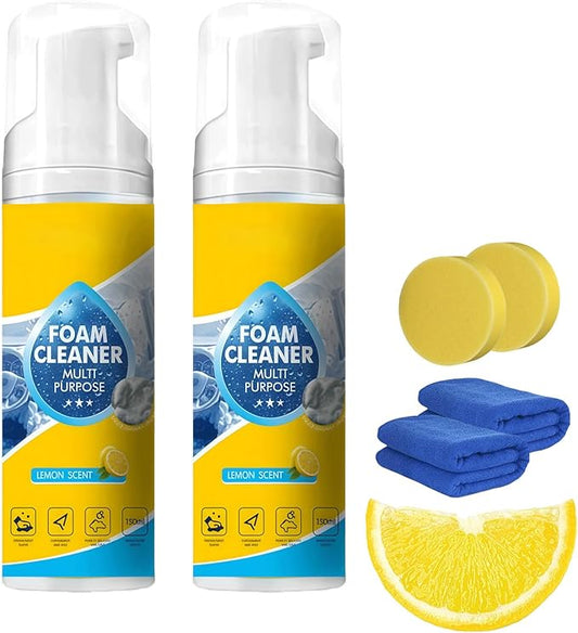 4-In-1 Multi-Enzyme Foam Cleaner,Enzyme Foam Cleaner,All-Purpose Deep Cleaning Spray For Car Interio,Kitchen,Bathroom,Sofa