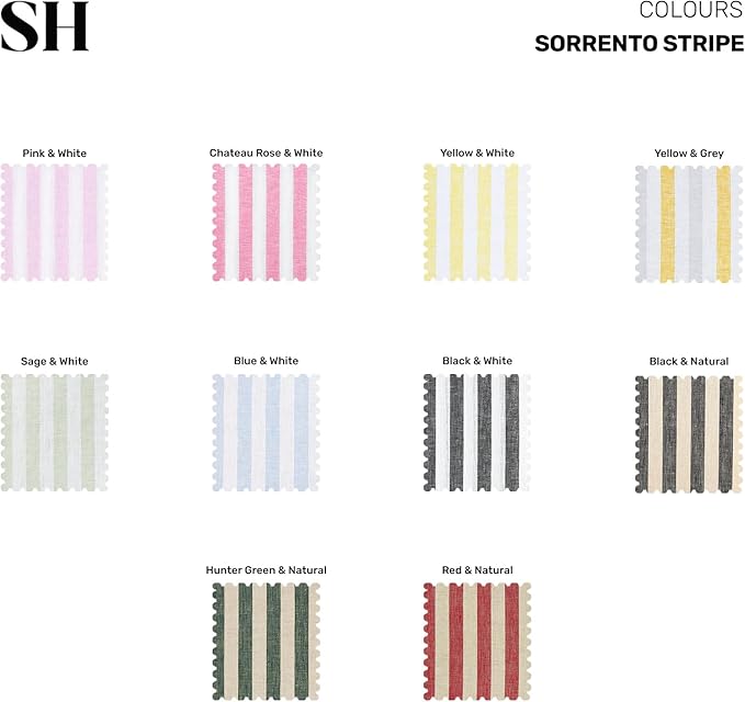 Solino Home Yellow and White Linen Kitchen Towels Set of 2-100% Pure Linen 17 x 26 Inch Sorrento Stripe Tea Towels with Hanging Loop - European Flax Kitchen Dish Cloth- Quick Dry & Machine Washable