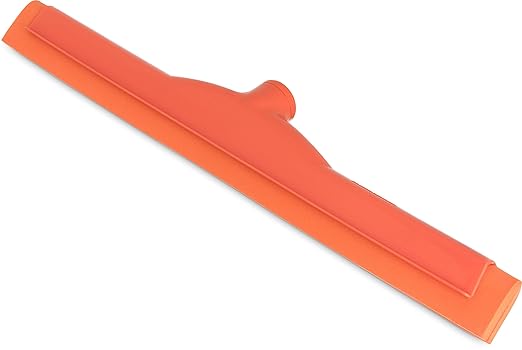 SPARTA 4156724 Plastic Double Foam Squeegee, Commercial Squeegee with Durable Contruction for Cleaning, Commercial, Residential, 18 Inches, Orange (Pack of 6)