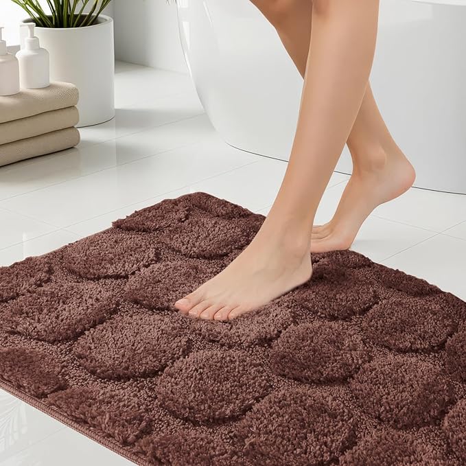 Bath Rugs Set 3 Pieces Bathroom Mat Soft Absorbent Plush Shaggy Soft Floor Non Slip Shower Bath Tub Machine Washable