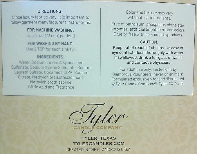 Tyler Candle Company Wash Laundry Detergent 32 Oz Kathina (Bundle with Sachet Pouch) m
