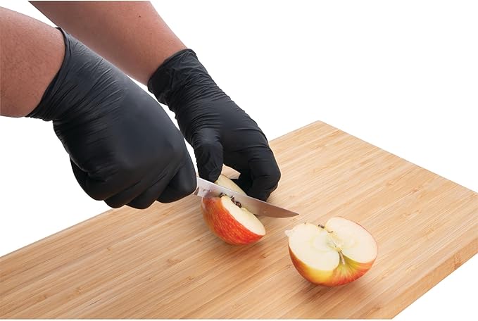 Performance Tool W89013 Black Nitrile Gloves | Disposable, Powder Free, latex rubber free, Textured Fingertips for Better Grip , X-Large | 100pc