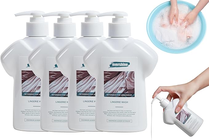 Lingerie Detergent - Double Concentrated, Lady Scented, Delicate Underwear Cleaning Liquid - 10.14 Fl Oz (4, Orange&Lily)