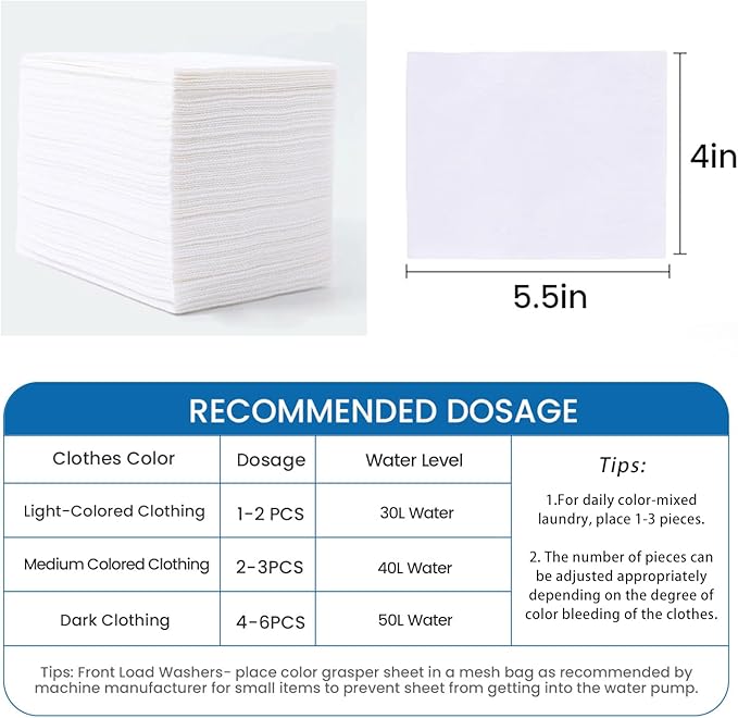 120 Count Laundry Color Catcher Sheets for Washing Machine, Anti-Color Bleeding Dye Trapping Sheets for Mixed Washing, Hypoallergenic & Efficient