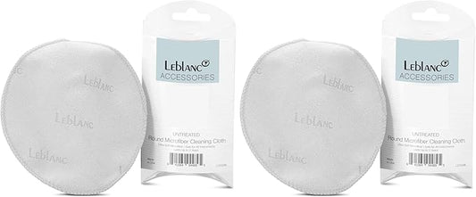LE BLANC Microfiber Cleaning Cloth Round, White (L2000R) (Pack of 2)