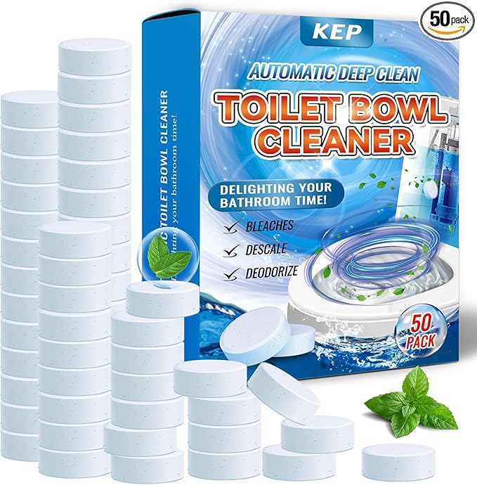 Automatic Toilet Bowl Cleaner Tablets - Fresh Scent, Long-Lasting CleaningEffectively removes stains and limescale; Releases fresh fragrance for a pleasant bathroom experience; cleaning with facility