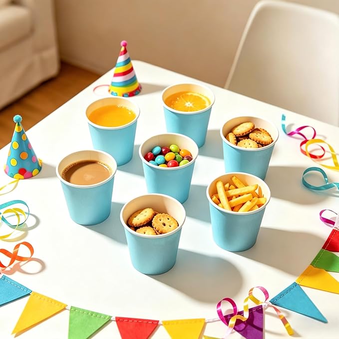 100 Pack 3oz Bathroom Paper Cups, Small Paper Cups, Paper Coffee Cups, Disposable Hot Cups for Water, Juice, Coffee or Tea, Ideal for Water Coolers, Party, Home and Office