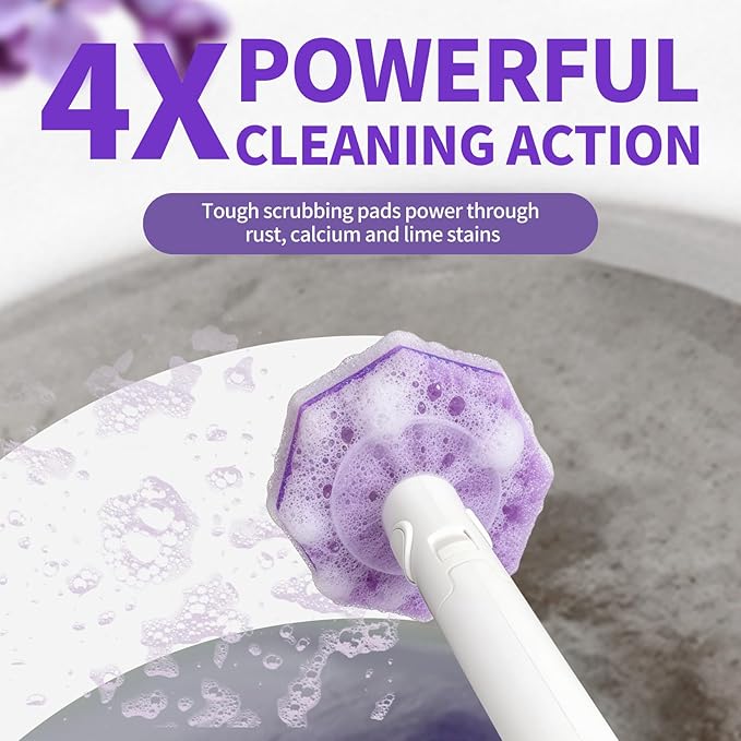 80 Count Toilet Bowl Wand Refills for Clorox, Disposable Toilet Brush for Clorox Wand Cleaning System, Upgrade Toilet Bowl Cleaner Refill Pads for Closestool Cleaning,No Falling Apart,Light Scent