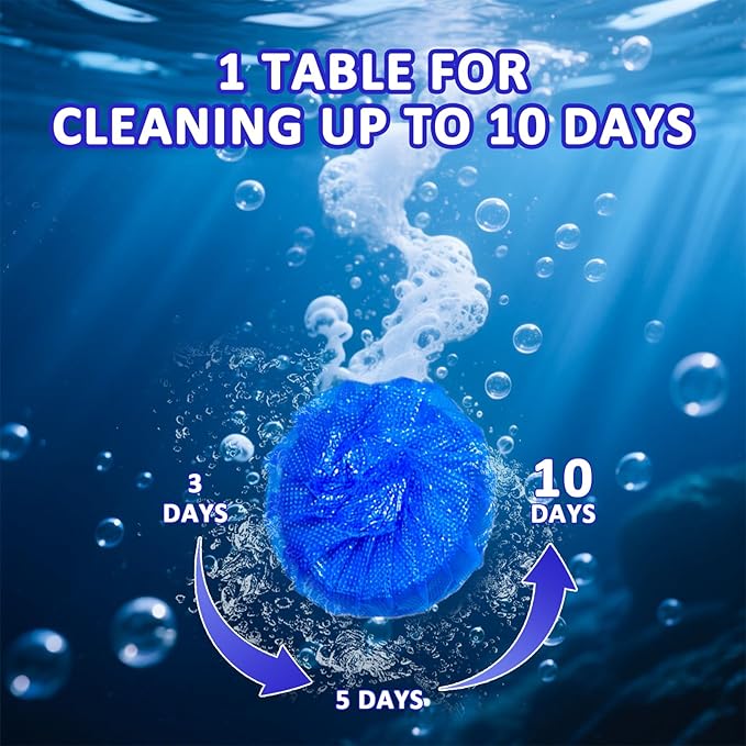 coldchill 20 Pcs Toilet Bowl Cleaners, Long-Lasting Toilet Bowl Cleaner Tablets with Sustained-Release Technology Against Tough Stains, Automatic Toilet Cleaner for Deodorizing & Descaling