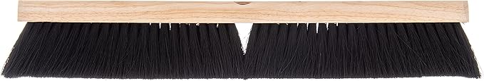 SPARTA Flo-Pac Floor Sweep Floor Brush for Cleaning, 18 Inches, Black, (Pack of 12)