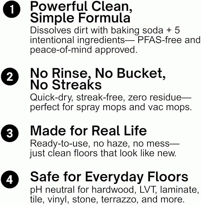 Quick Shine Multi Surface Floor Cleaner 27oz, 2Pk | Ready to Use-Streak Free- No Rinse | Use on Hardwood, Laminate, Luxury Vinyl Plank & Stone | Use in Spray Mops & Vac Mops | Safer Choice Cleaner