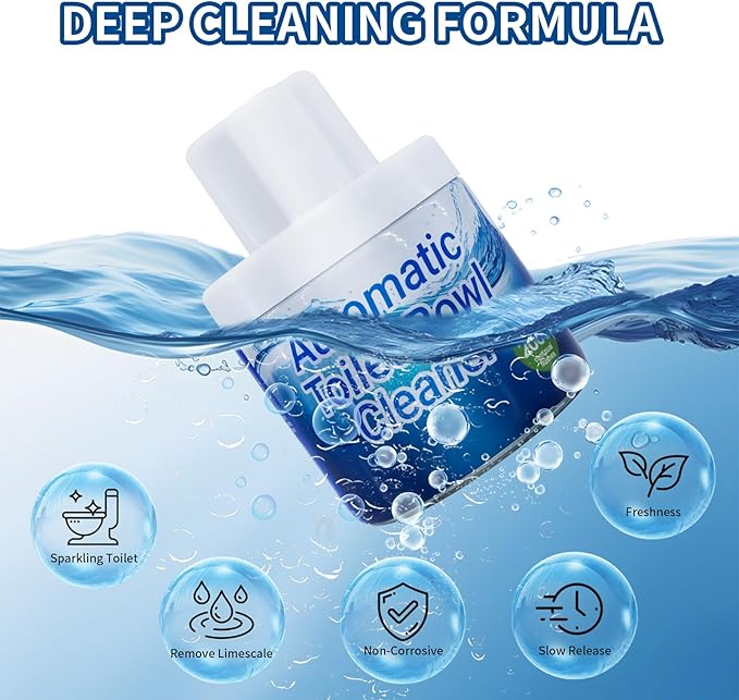 Toilet Bowl Cleaners, 3 Pack Toilet Cleaner, Automatic Long Lasting Continuous Toilet Bowl Cleaner, Prevent Stain Build Up Deep Clean, Each Pack for About 3 Months' Supply, Blue