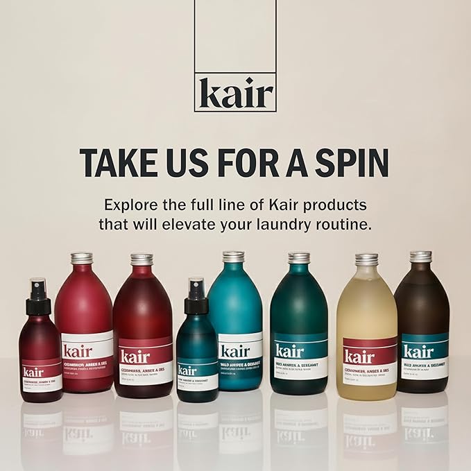Kair Wool, Silk & Delicates Wash Refill - Cedarwood, Amber & Iris | Plant-Based Laundry Detergent for Fine Fabrics, 16.9 Fl Oz, Vegan, Cruelty-Free, Biodegradable, Gentle Cleaning & Protection