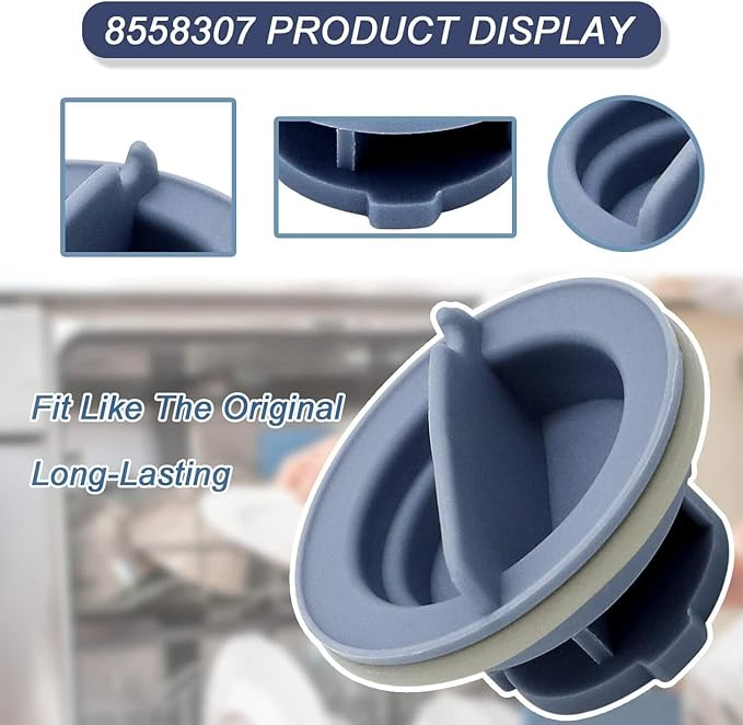 PACK OF 2 Ultra Durable 8558307 Dishwasher Dispenser Cap Replacement Part – Exact Fit For Dishwasher Rinse Aid Dispenser Cap for KitchenAid Whirlpool Replaces WP8558307 W10077881