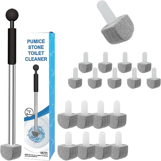 YINGMORE Pumice Stone Toilet Bowl Cleaner with 1Toilet Handle and 7 Cleaning Stone+Extra 10Pack Refills