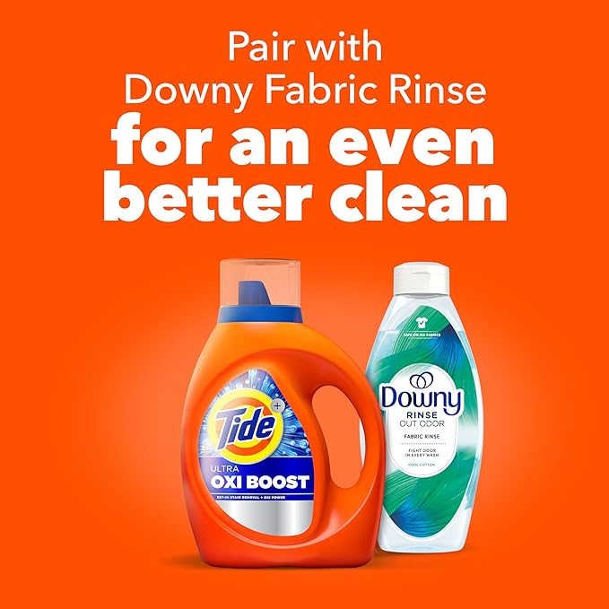 Tide Ultra Oxi Boost Liquid Laundry Detergent, 132 fl oz, 94 Loads, Advanced Stain Remover, Laundry Detergent Liquid with Extra Oxi Power