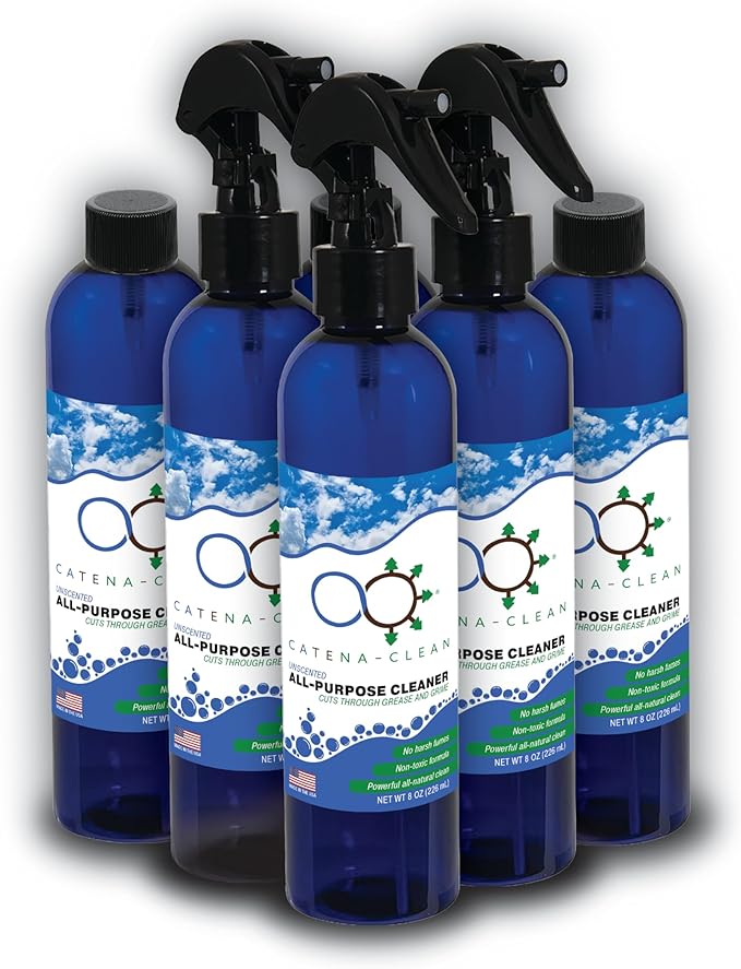Natural Unscented Bathroom Cleaner (Pack of 6, 8 fl. oz each, 48 fl. oz total) – Fast Acting, All Purpose Spray for Toilet, Shower, Tile, Tub, & Sink – Descaler, Limescale, Grime, & Soap Scum Remover