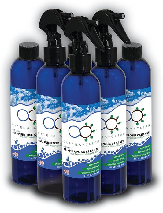 Natural Unscented Bathroom Cleaner (Pack of 6, 8 fl. oz each, 48 fl. oz total) – Fast Acting, All Purpose Spray for Toilet, Shower, Tile, Tub, & Sink – Descaler, Limescale, Grime, & Soap Scum Remover