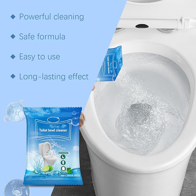 Splash Toilet Cleaner, Self Activating Miracle Powder for Toilet Bowl Cleaning, Powerful Instant Toilet Bowl Cleaner for Toilet Bowl Squatting Pans (1, 1 box)