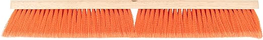 SPARTA 4501424 Flo-Pac Flagged Fine Floor Sweep, Polypropylene Bristles, 24" Block Size, 3" Bristle Trim, Orange (Case of 12)