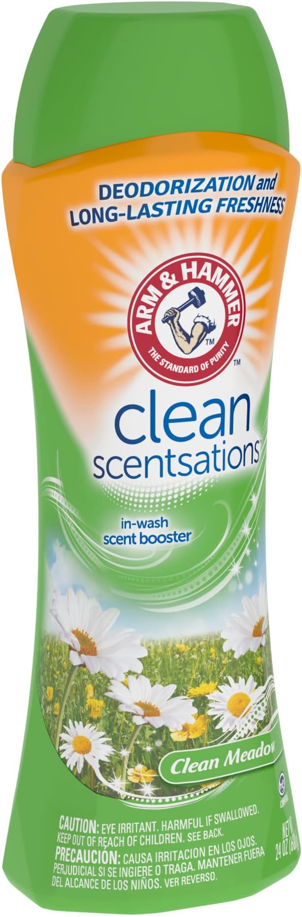 ARM & HAMMER Clean Scentsations In-Wash Scent Booster, Laundry Scent-Booster Clean Meadow scent, 24 Oz (Pack of 2)