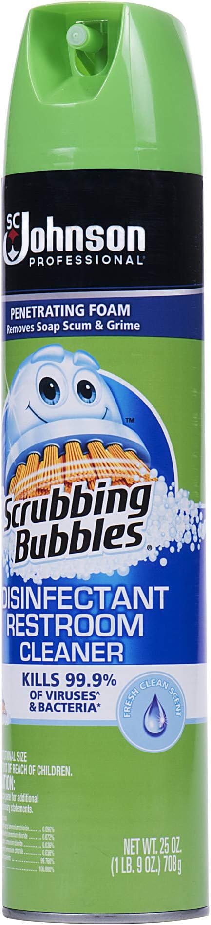 Scrubbing Bubbles Professional Disinfectant Restroom Cleaner, 25 Oz (Pack of 12)