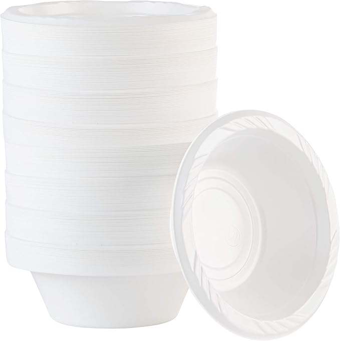 800 Count Disposable 5 ounce White Plastic Dessert Bowls