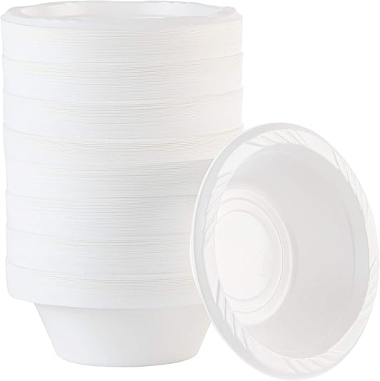 800 Count Disposable 5 ounce White Plastic Dessert Bowls