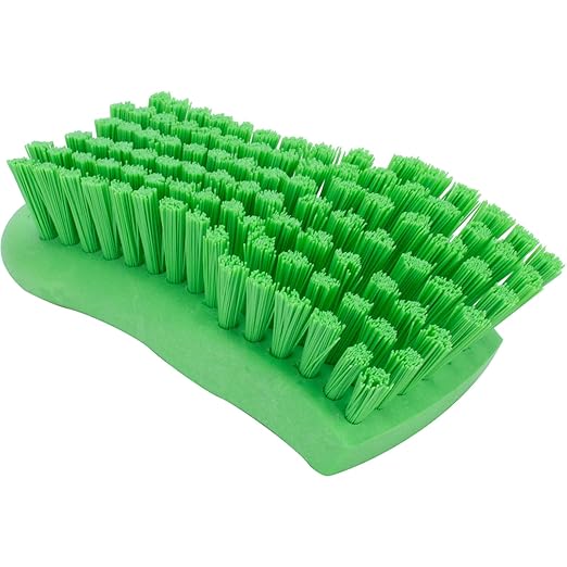SPARTA Plastic Cutting Board Scrub Brush with Hanging Hole for Washing Cutting Boards, 6 Inches, Lime