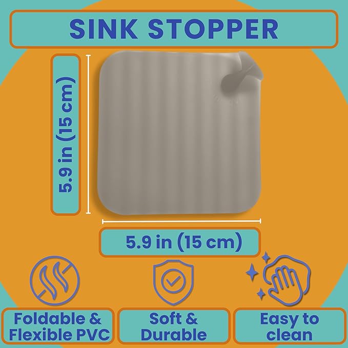 Travel Laundry Detergent Sheets with Universal Sink Stopper – 50-Count Travel Detergent Sheets and Flat Silicone Sink Stopper for Sink Washing in Hotels, Cruises & Camping