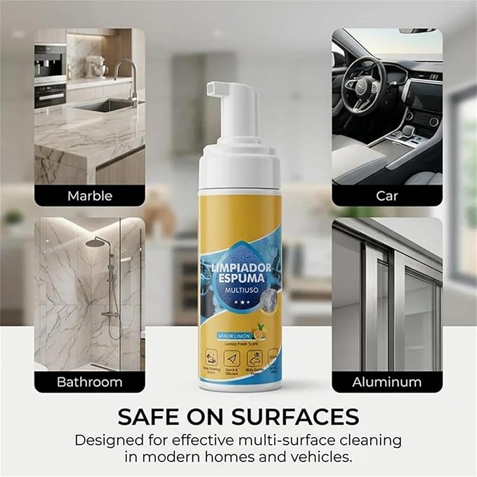 Auto Go Foam Cleaner, 2026 Upgrade 4-in-1 Multi-Enzyme Foam Cleaner – Deep Clean Car, Kitchen Enzyme Cleaners, All-Purpose Deep Cleaning Spray for Cars Interior, for Car, Kitchen, Sofa (5pcs, cleaner)