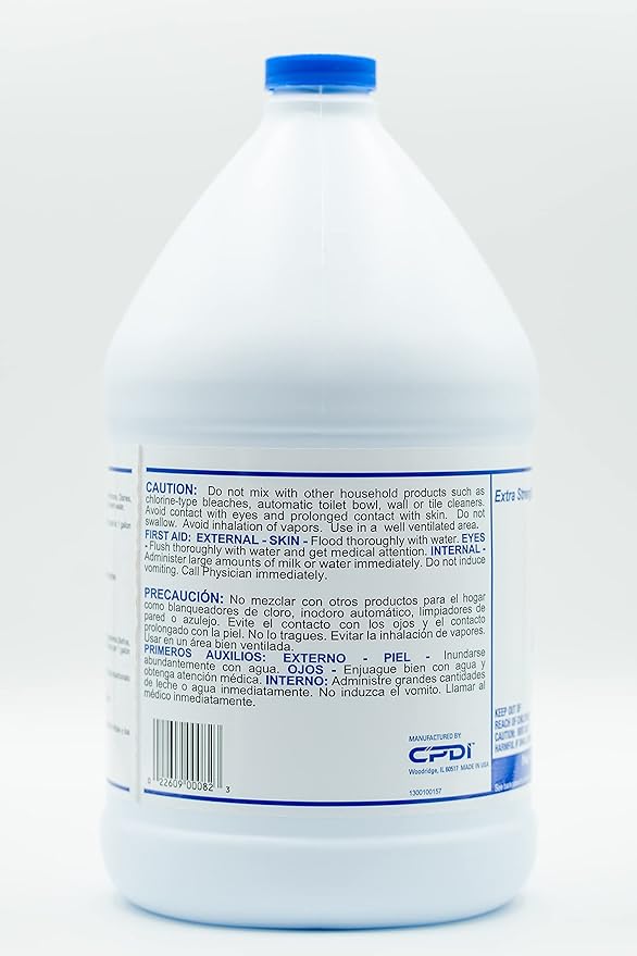 CPDI Clear Ammonia Cleaner Liquid, 1 Gallon, Multipurpose, Multi-Surface Cleaning Solution Removes Grease, Hard Water Stains, and Odors, Kitchen and Bathroom Use